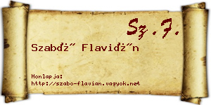 Szabó Flavián névjegykártya